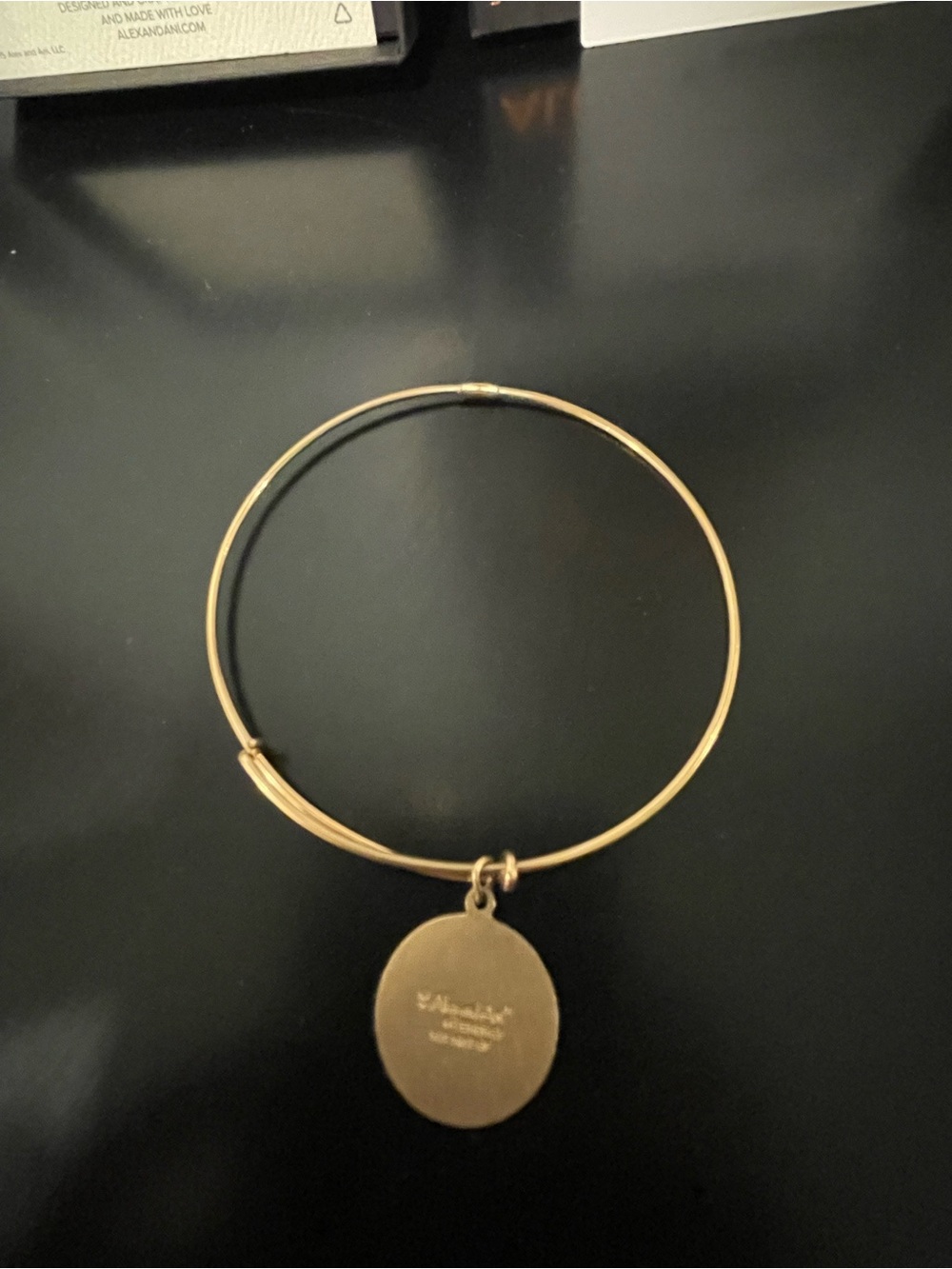 Alex and Ani gold plated bracelet with a letter O - Picture 5 of 5